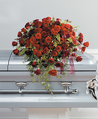 Red Rose Casket Cover